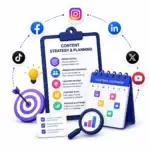 amsas content strategy & planning icon for social media marketing services